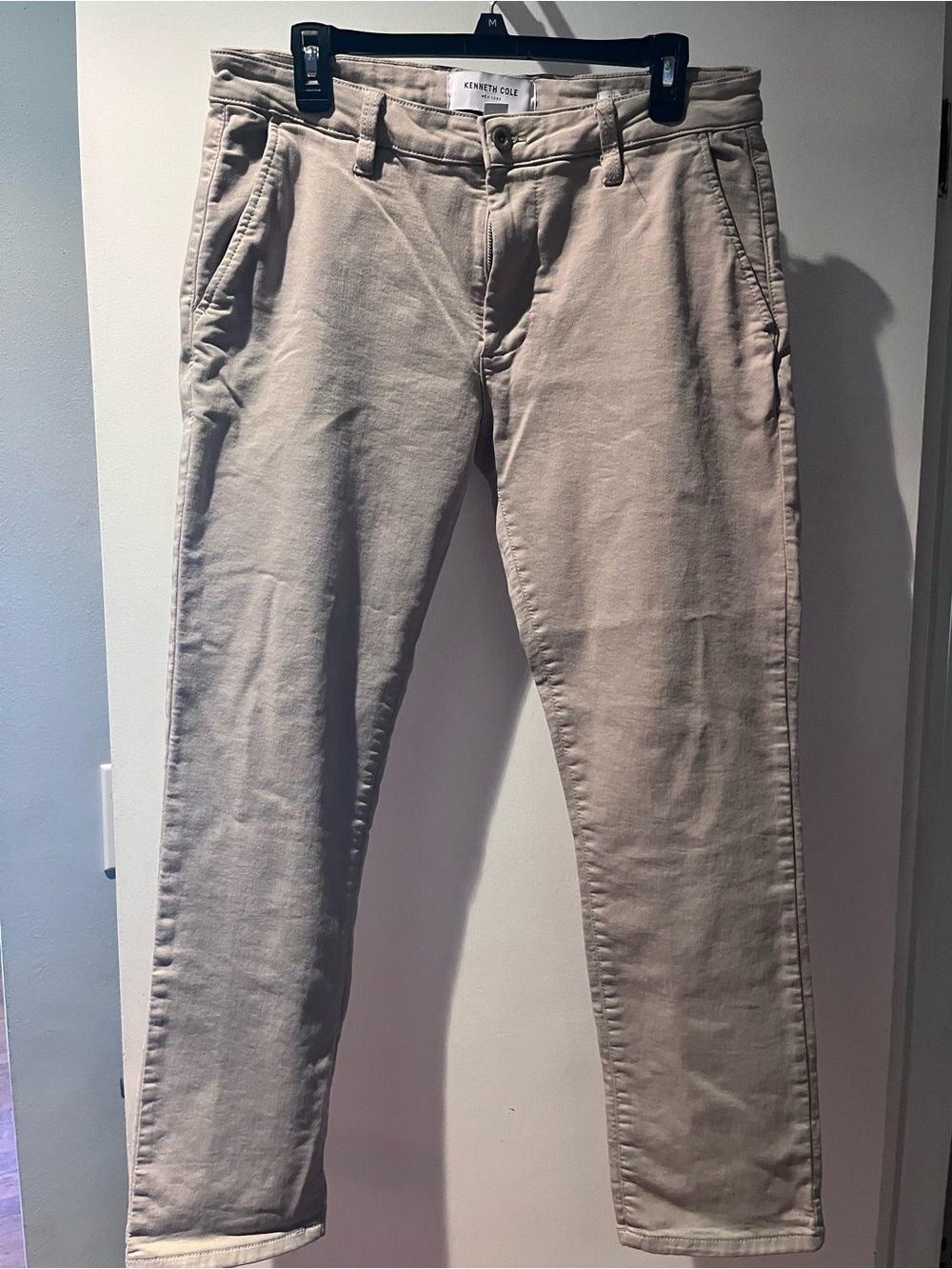 Kenneth Cole Men’s Slim Chinos in Light Khaki
